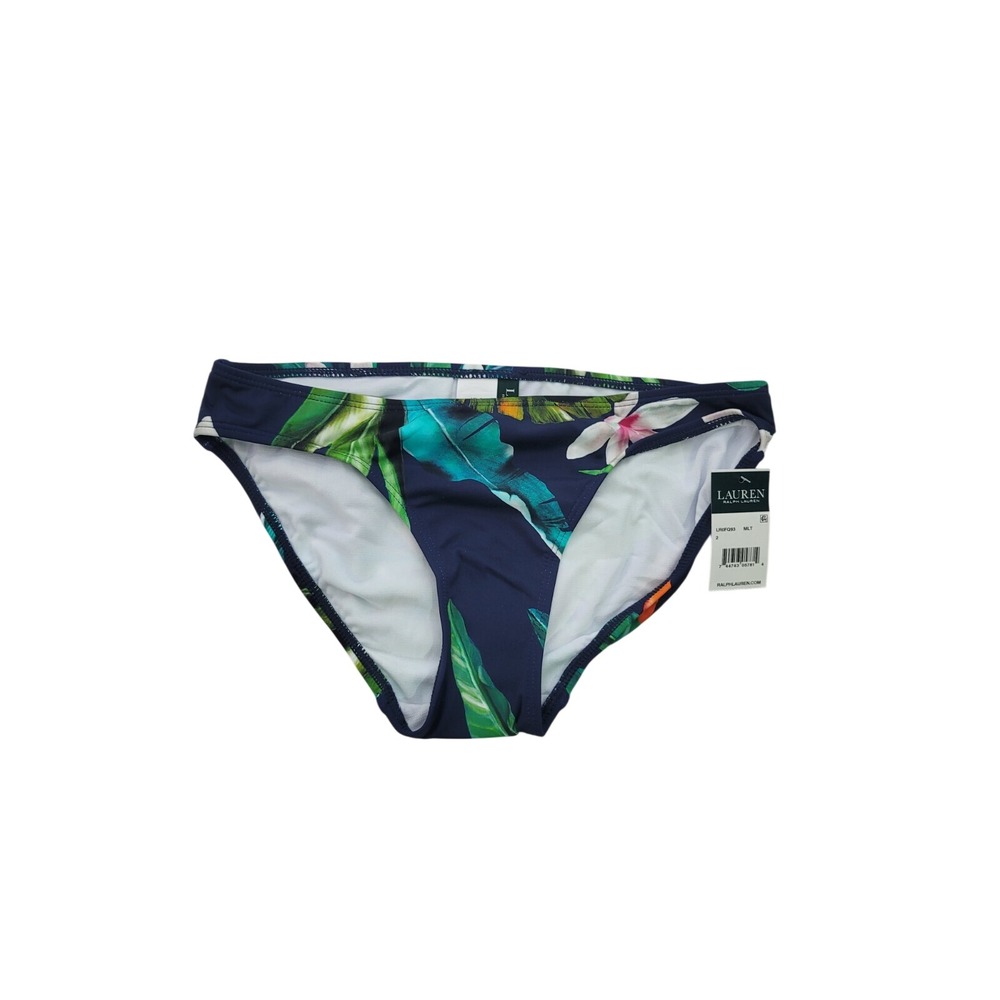 Lauren Ralph Lauren Womens 2 Watercolor Bikiini Swim Bottoms Beach Tropical
